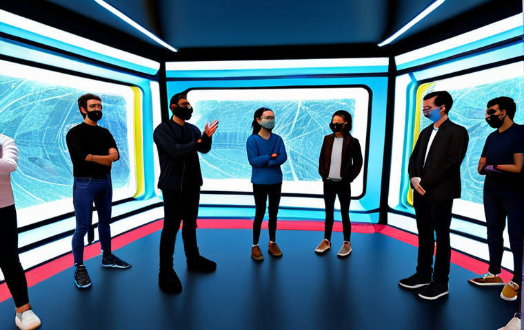 메타버스에서의 기업 간 파트너십 전략 - Metaverse Partnership Agreement Signing**

"Two business executives, fully clothed in appropriate at...