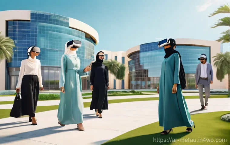 메타버스 비즈니스 생태계에서의 크라우드펀딩 - A dynamic, wide-shot image depicting a young, visionary Arab female entrepreneur, confidently presen... 메타버스 비즈니스 생태계에서의 크라우드펀딩 - A dynamic, wide-shot image depicting a young, visionary Arab female entrepreneur, confidently presen...